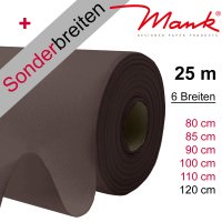 Partytischdecke.de | Tischdecke Mank Linclass braun 25 m x Breite