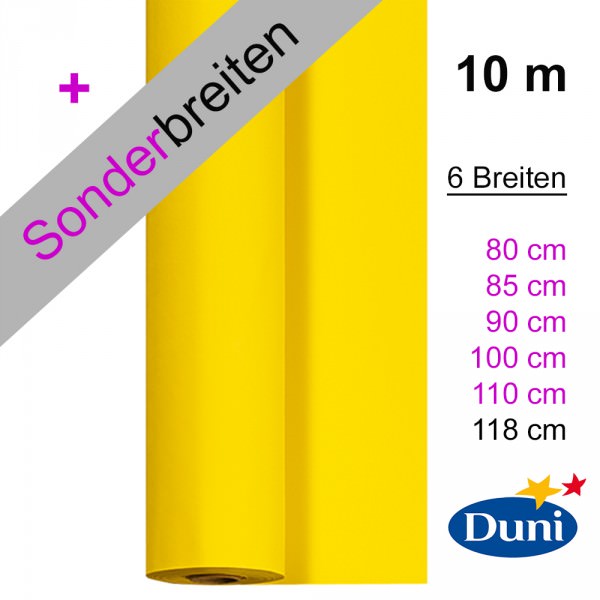 Partytischdecke.de | Tischdecke Duni Dunicel gelb 10 m x Breite