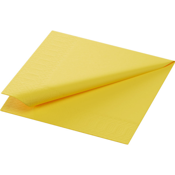 Partytischdecke.de | Duni Serviette Tissue 24x24 1/4 Falz gelb
