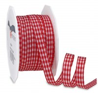 Partytischdecke.de | Band VICHY rot-weiss 10-mm x 20-m-Rolle Partytischdecke.de | Band VICHY rot-weiss 10-mm x 20-m-Rolle
