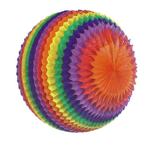 Wabenball aus Papier Ø 50 Regenbogen schwer entflammbar 1 Stück