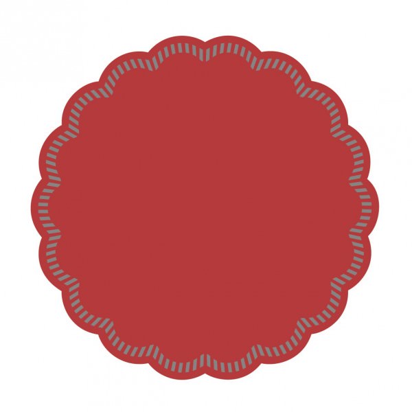 Partytischdecke.de | Mank Tassendeckchen Ø 9,0 cm mit Randverprägung, rot