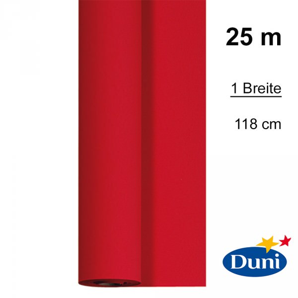 Partytischdecke.de | Tischdecke 1,18 x 25 m Duni Dunicel rot