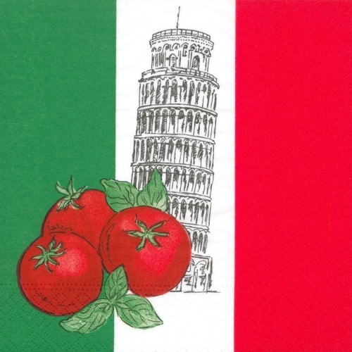 Partytischdecke.de | Servietten 3-lagig 33x33 cm | Italy | 50 Stück
