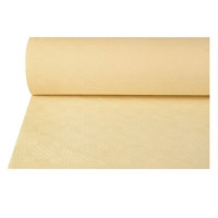 Partytischdecke.de | Papiertischdecke Damastprägung 1 m x 50 m creme