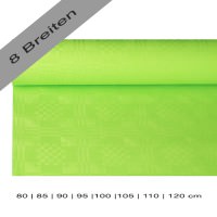 Partytischdecke.de | Papiertischdecke Damastprägung 8 lfm limonengrün