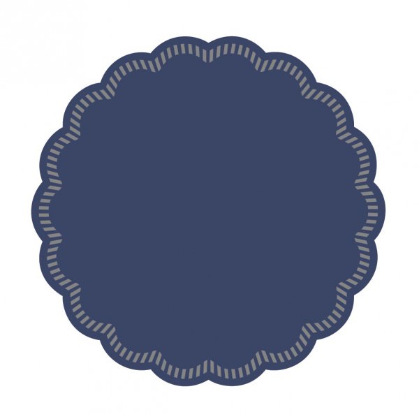 Partytischdecke.de | Mank Tassendeckchen Ø 9,0 cm mit Randverprägung, blau