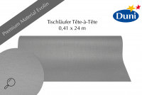 Partytischdecke.de | Tischläufer Duni Evolin Tête-à-Tête 0,41 x 24 m granite grey Partytischdecke.de | Tischläufer Duni Evolin Tête-à-Tête 0,41 x 24 m granite grey