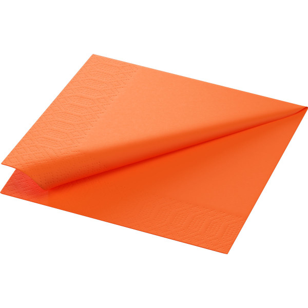 Partytischdecke.de | Duni Serviette Tissue 33x33 1/4 Falz sun orange