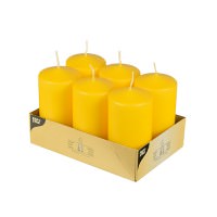 Stumpenkerzen Ø 6 x 11,5 gelb 6er Pack