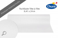 Partytischdecke.de | Tischläufer Duni Evolin Tête-à-Tête 0,41 x 24 m weiss