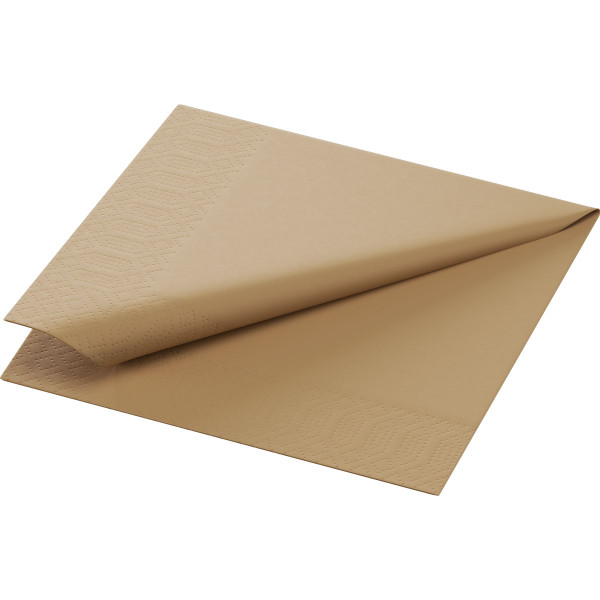 Partytischdecke.de | Duni Serviette Tissue 33x33 1/4 Falz eco brown 250er
