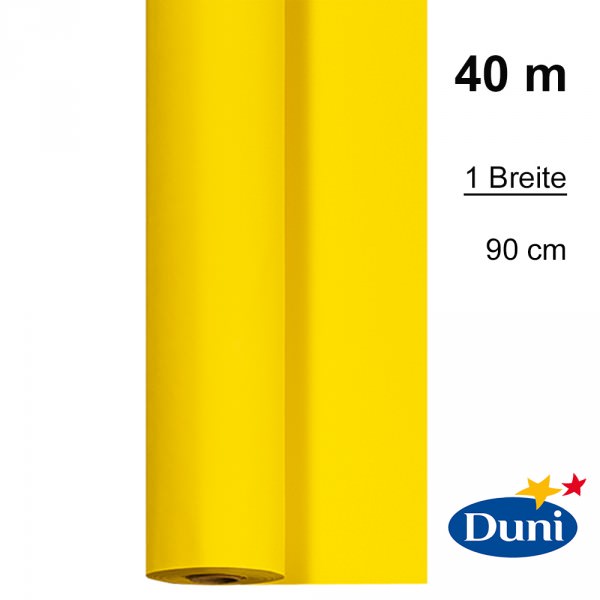 Partytischdecke.de | Tischdecke 0,90 x 40 m Dunicel gelb