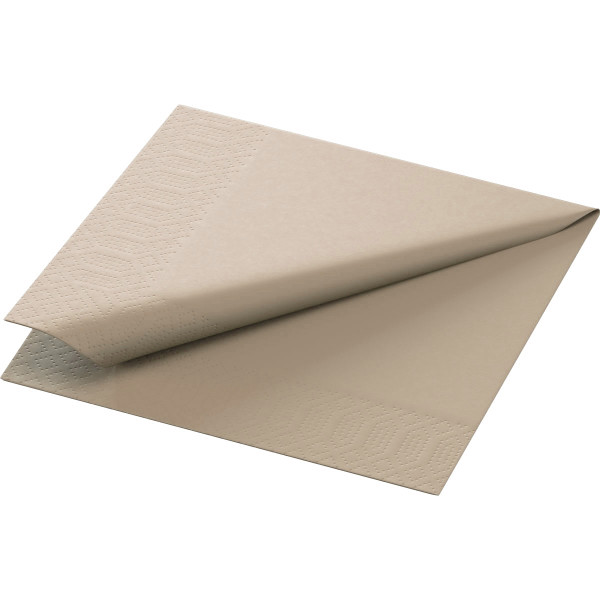 Partytischdecke.de | Duni Serviette Tissue 33x33 1/4 Falz natural brown