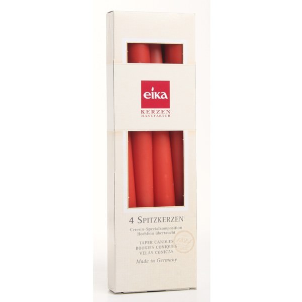 Partytischdecke.de | Eika Spitzkerze terracotta 8h 4er Pack
