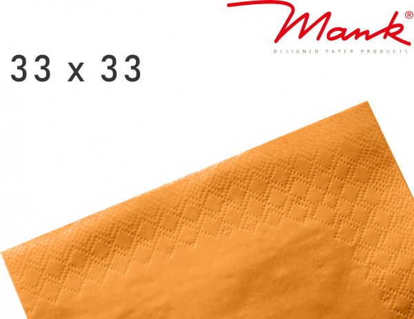Partytischdecke.de | Serviette Mank 33x33 Tissue orange