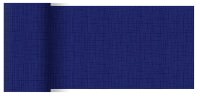 Partytischdecke.de | Tischläufer 15 cm x 20 m Dunicel Linnea dunkelblau