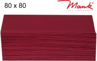 Partytischdecke.de | Mitteldecke 80 x 80 cm Mank Linclass bordeaux