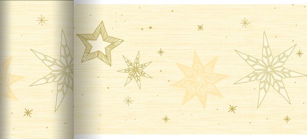 Partytischdecke.de | Tischband Weihnachten Duni Dunicel Star Stories Cream