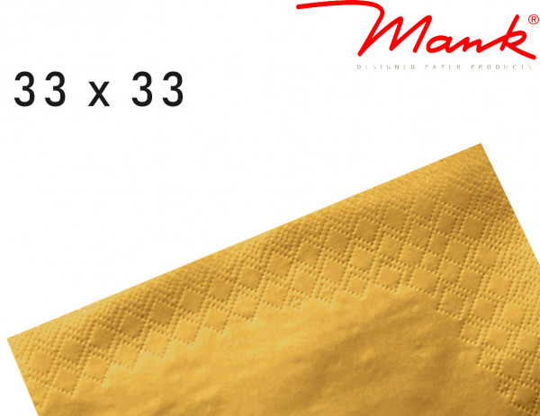 Partytischdecke.de | Serviette Mank 33x33 Tissue gold