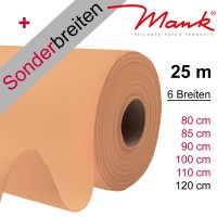 Partytischdecke.de | Tischdecke Mank Linclass apricot 25 m x Breite