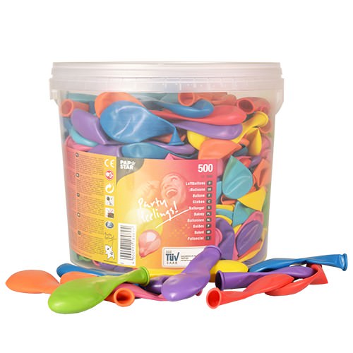 Partytischdecke.de | Luftballons Ø 19 cm farbig sortiert in Dose 500 Stück