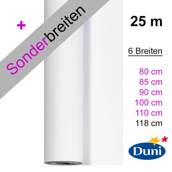Partytischdecke.de | Tischdecke Duni Dunicel weiss 25 m Sonderbreite