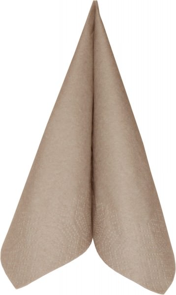 Partytischdecke.de | Duni Serviette Tissue 33x33 1/4 Falz greige 250er