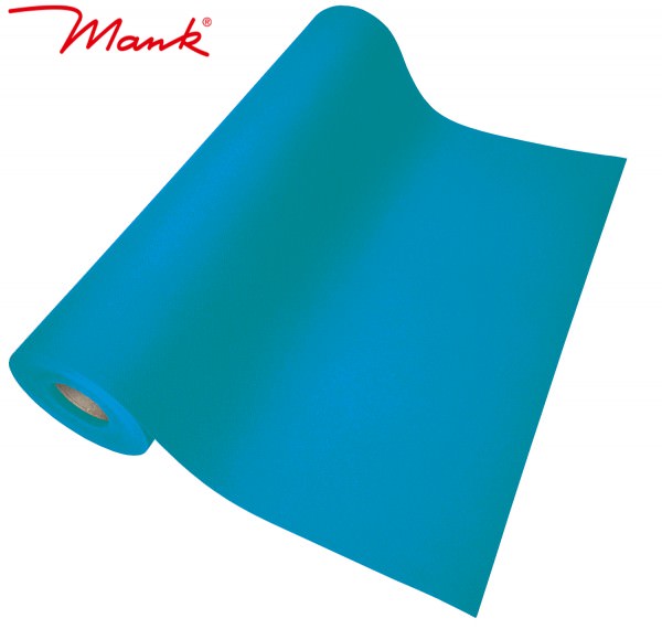 Partytischdecke.de | Tischläufer Mank Linclass 40 cm x 24 m aqua blau