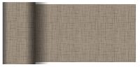 Partytischdecke.de | Tischläufer 15 cm x 20 m Dunicel Linnea greige