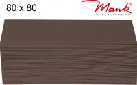 Partytischdecke.de | Mitteldecke 80 x 80 cm Mank Linclass dunkelbraun