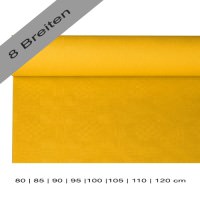 Partytischdecke.de | Papiertischdecke Damastprägung 8 lfm gelb