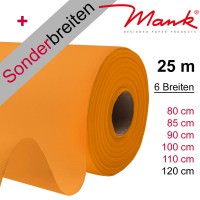 Partytischdecke.de | Tischdecke Mank Linclass orange 25 m x Breite