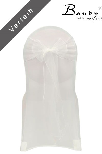 Partytischdecke.de | Organza Schleife 0,2 x 2,7 m weiss