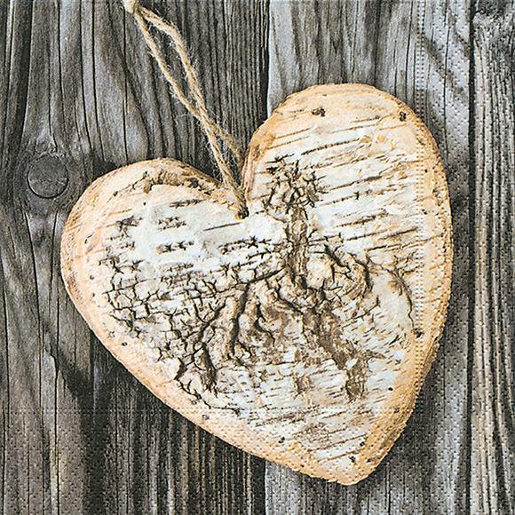 Partytischdecke.de | Servietten 33x33 Birkenherz