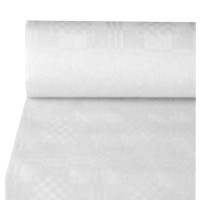 Partytischdecke.de | Papiertischdecke Damastprägung 1,2 m x 100 m weiss