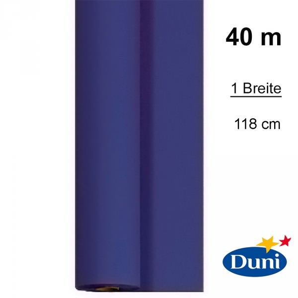 Partytischdecke.de | Tischdecke 1,18 x 40 m Duni Dunicel dunkelblau