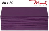 Partytischdecke.de | Mitteldecke 80 x 80 cm Mank Linclass pflaume