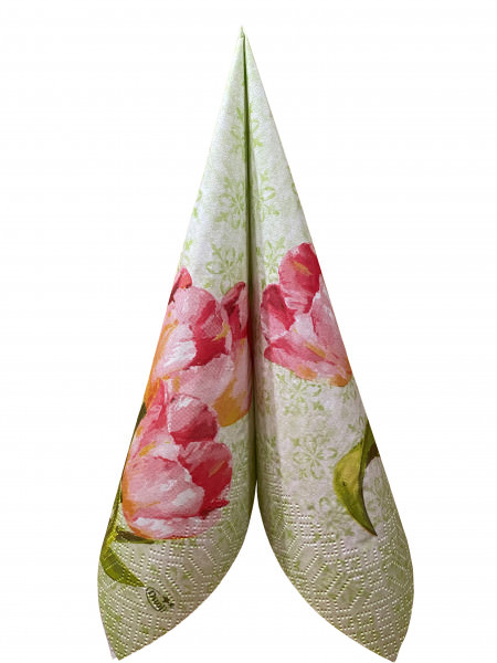 Partytischdecke.de | Duni Serviette Tissue 33x33 Love Tulips