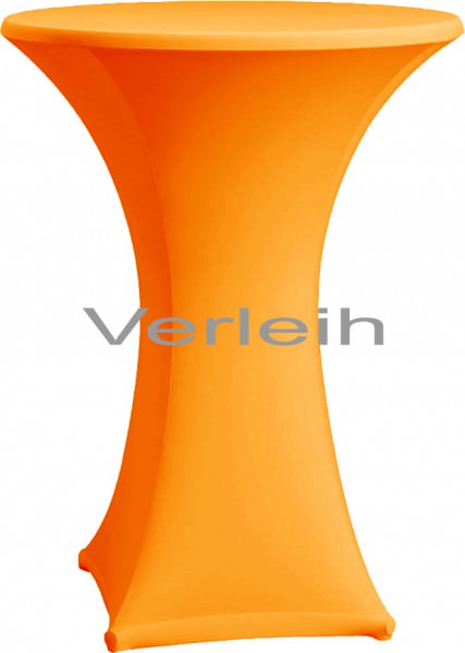 Verleih Stehtischhusse Strech Ø 70 orange 1 Stück