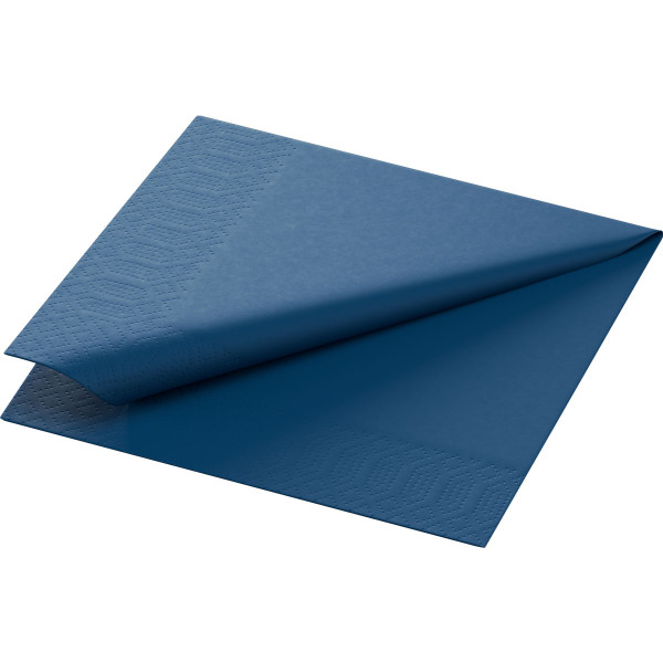 Partytischdecke.de | Duni Serviette Tissue 33x33 1/4 Falz dunkelblau