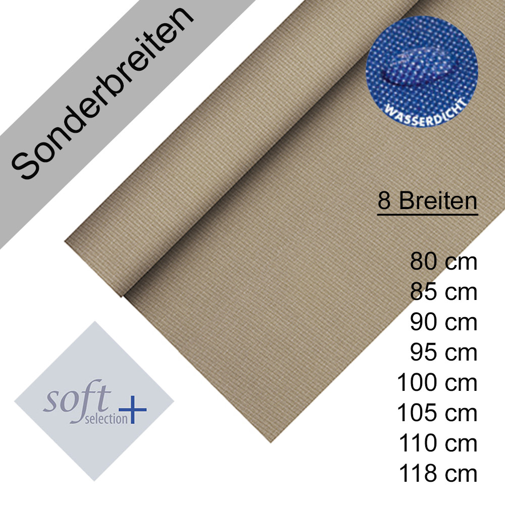 Tischdecke Soft Selection Plus taupe grau 25 lfm x Breite in großer Auswahl  von Papstar - jetzt Auswählen!