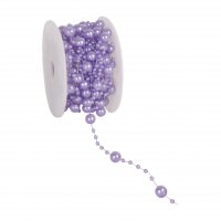 Partytischdecke.de | Perlenband 8 mm x 10 m flieder 1 Rolle Partytischdecke.de | Perlenband 8 mm x 10 m flieder 1 Rolle