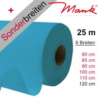 Partytischdecke.de | Tischdecke Mank Linclass aqua blau 25 m x Breite