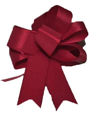 Partytischdecke.de | Satin-Ziehschleifen Rot 14 mm 50er Box