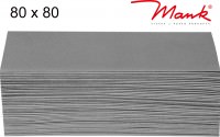 Partytischdecke.de | Mitteldecke 80 x 80 cm Mank Linclass grau