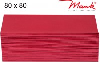 Partytischdecke.de | Mitteldecke 80 x 80 cm Mank Linclass rot