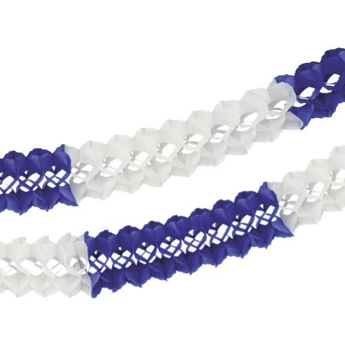 Partytischdecke.de | Girlande Ø 16 cm x 10 m Blau-Weiss 1 Stück