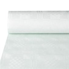 Partytischdecke.de | Papiertischdecke Damastprägung 0,8 m x 50 m weiss
