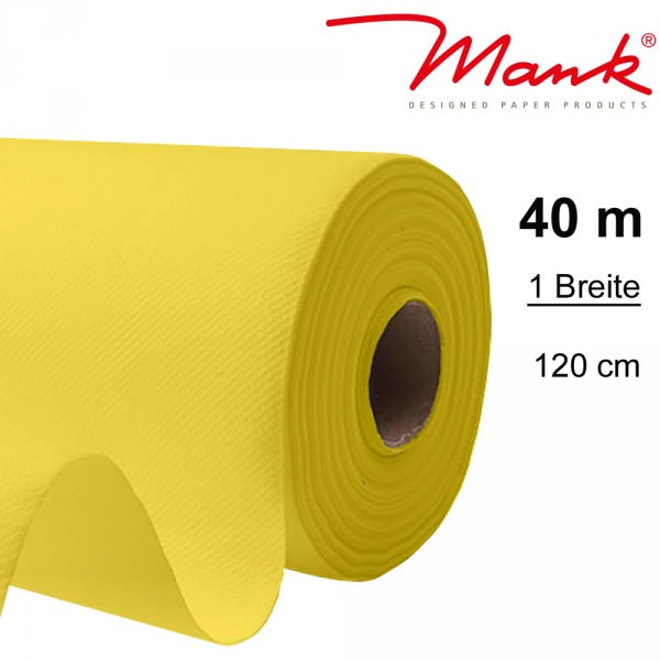 Partytischdecke.de | Tischdecke Mank Linclass 1,20 x 40 m gelb